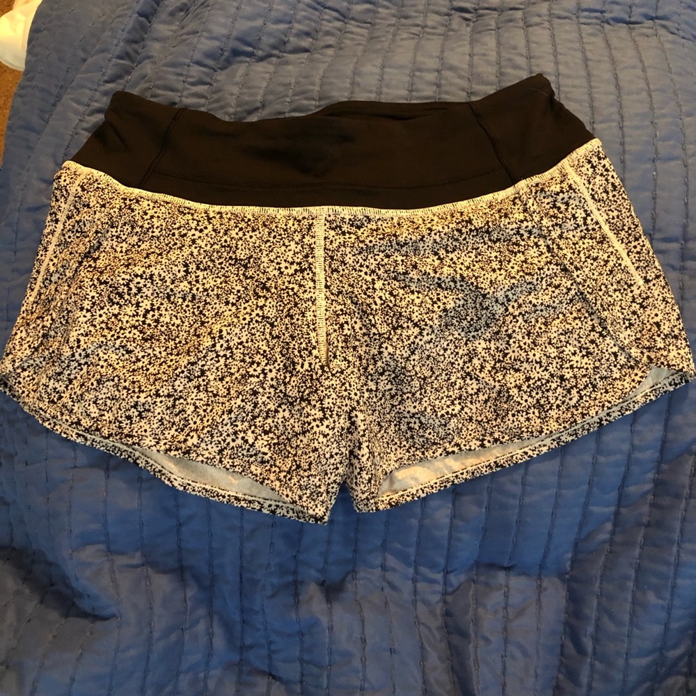 Lulu lemon shorts, black and white